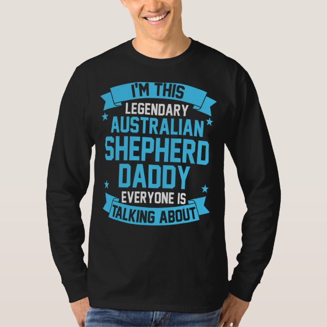 Mens Australian Shepherd Dad T-Shirt (Front)