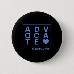 Mens Autism Awareness Advocate Unique Embrace Disa 6 Cm Round Badge