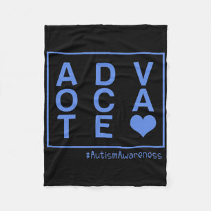 Mens Autism Awareness Advocate Unique Embrace Disa Fleece Blanket