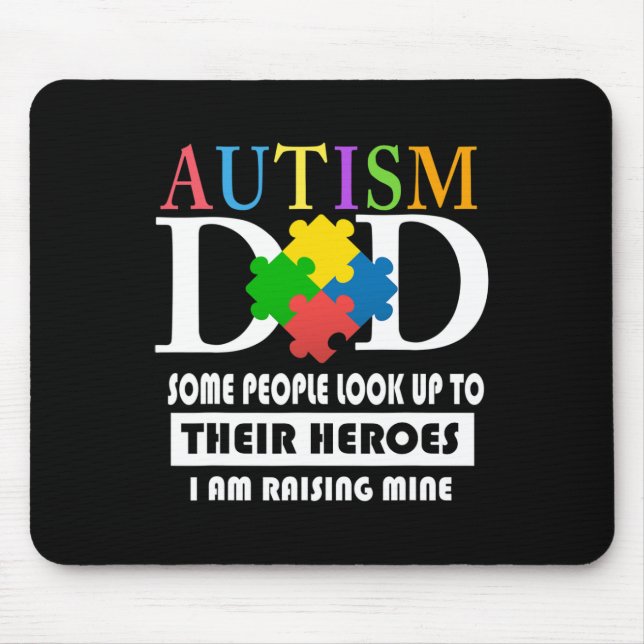 Mens Autism Dad  Mouse Pad (Front)