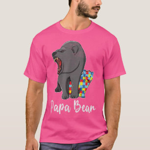 Mens Autism Papa Bear Support Autistic Papa Bear A T-Shirt