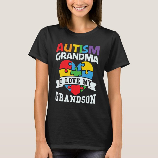 Mens Autism Spectrum Disorder Grandmother Awarenes T-Shirt (Front)