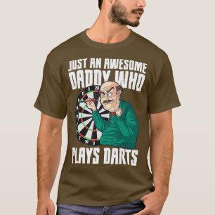 Mens Awesome Daddy Who Plays Darts - Dad Fathers T-Shirt