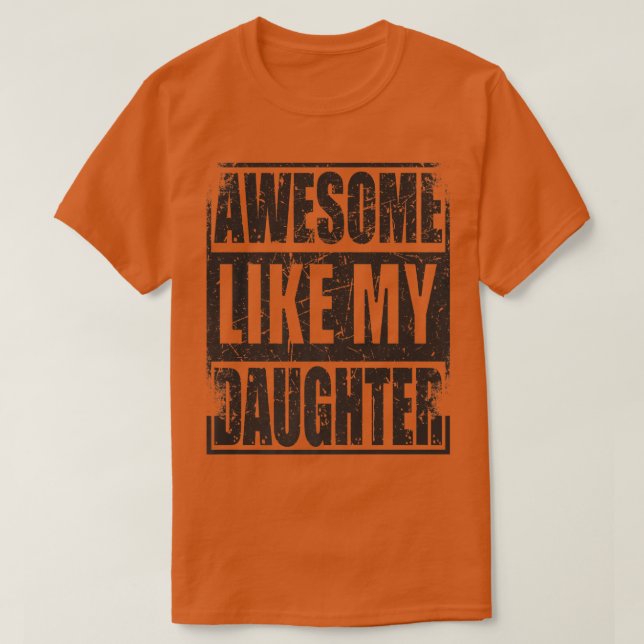 Mens Awesome Like My Daughter Father's Day Funny V T-Shirt (Design Front)