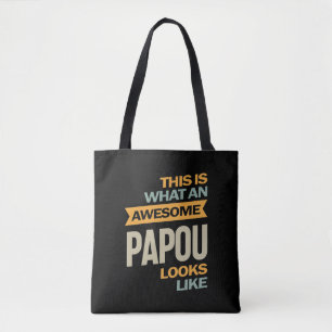 Mens Awesome Papou Looks Like - Father Gift Tote Bag