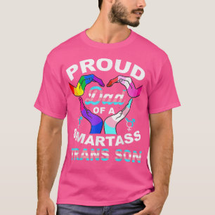 Mens Awesome Proud Trans Dad Pride LGBT Awareness T-Shirt