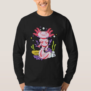 Mens Axolotl Mexican Walking Fish Cute Amphibian C T-Shirt
