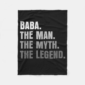 Mens Baba The Man The Myth The Legend Grandpa Fleece Blanket