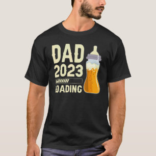 Mens Baby Announcement 2023 Baby Bottle for Expect T-Shirt