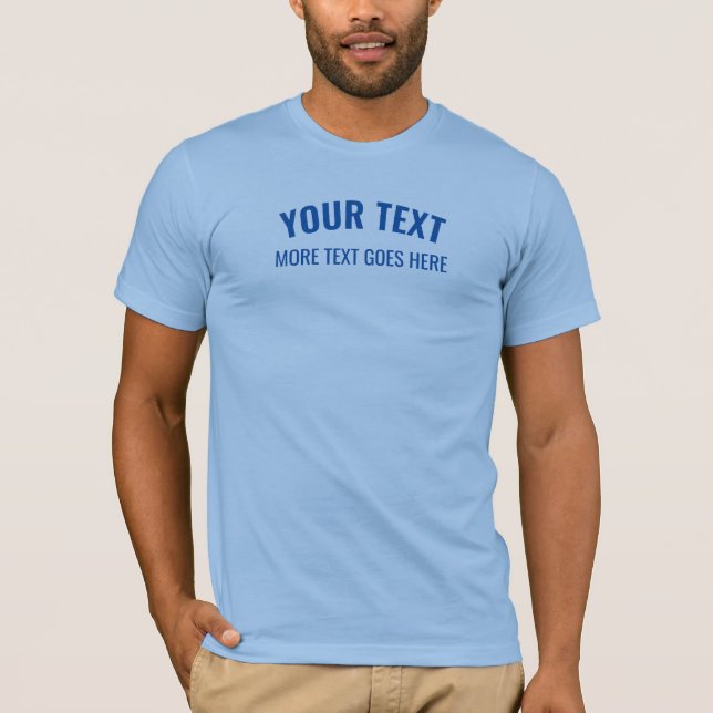 Mens Baby Blue Short Sleeve Top Elegant Modern (Front)