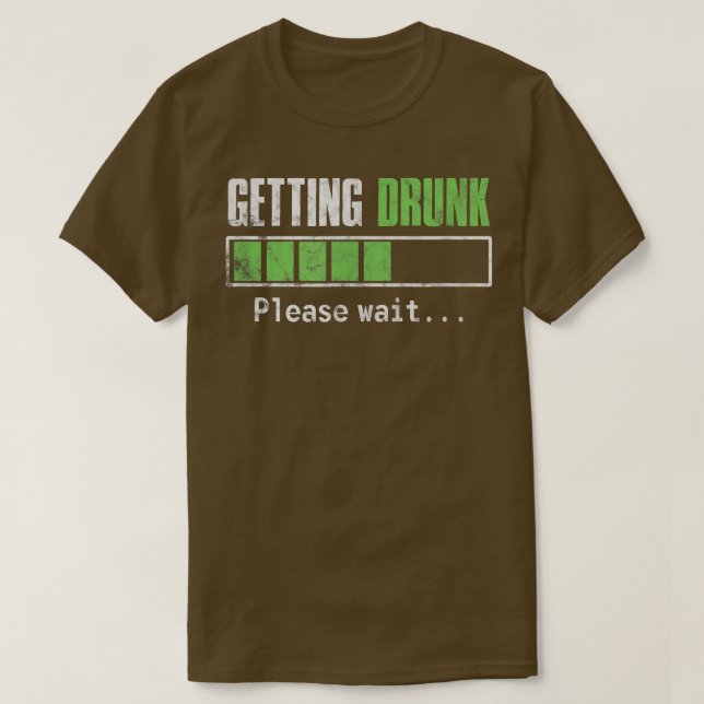 Mens Bachelor Party Getting Drunk Please Wait Groo T-Shirt (Design Front)