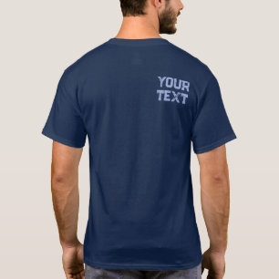 Mens Back Print Distressed Font Template Custom T-Shirt