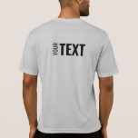 Mens Back Side Print Template Modern Sport T-Shirt<br><div class="desc">Add Your Text Here Modern Back Design Print Template Mens Sport-Tek Competitor Activewear Silver Grey T-Shirt.</div>