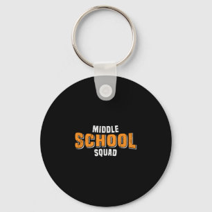 Mens back to school design middle school squad key ring