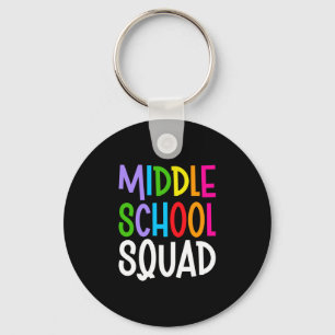 Mens back to school middle school squad team key ring