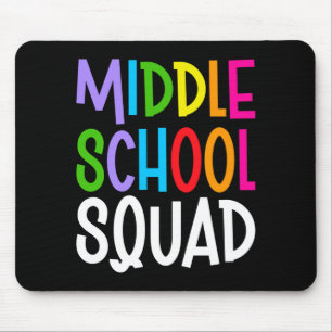 Mens back to school middle school squad team mouse pad