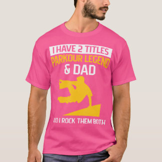 Mens Backflip Parkour Design For Your Parkour Dad T-Shirt