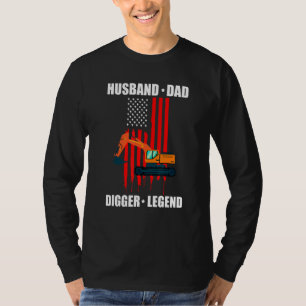 Mens Backhoe Operator for Excavator Sand Digger 4 T-Shirt