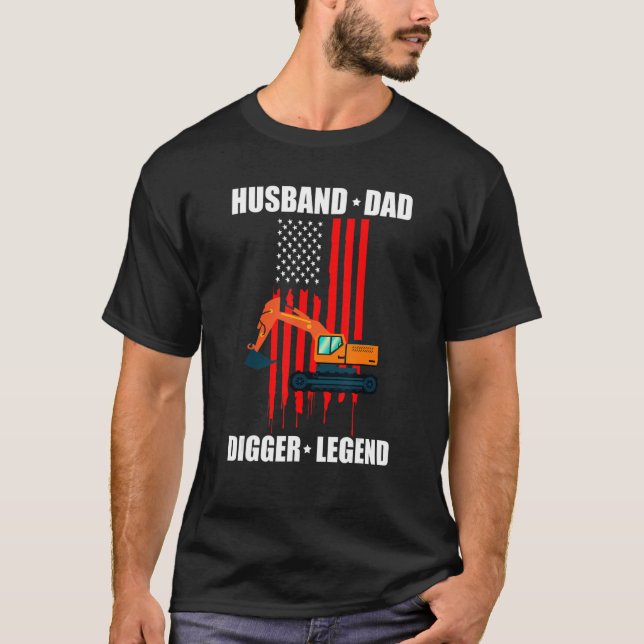 Mens Backhoe Operator for Excavator Sand Digger 4 T-Shirt (Front)
