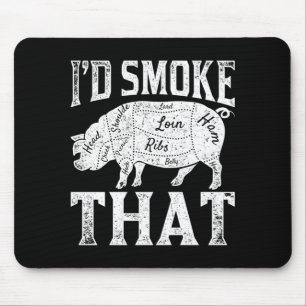 Mens bacon men's barbecue party pig men's day gift mouse pad