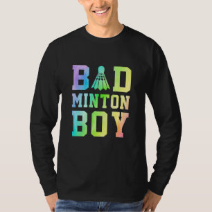 Mens Badminton Boy Graphic Shuttlecock Badminton P T-Shirt