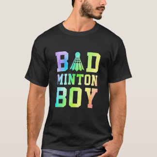 Mens Badminton Boy Graphic Shuttlecock Badminton P T-Shirt