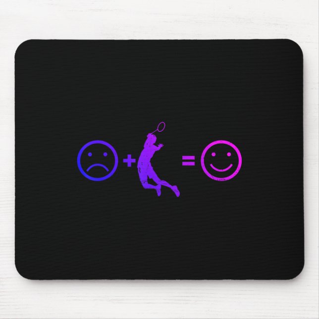 Mens Badminton Player, Womens Shuttle Badminton  Mouse Pad (Front)