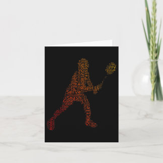 Mens Badminton Player, Womens Squash Shuttle  Card