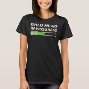Mens Bald Head In Progress Alopecia Hair Loss Bald T-Shirt