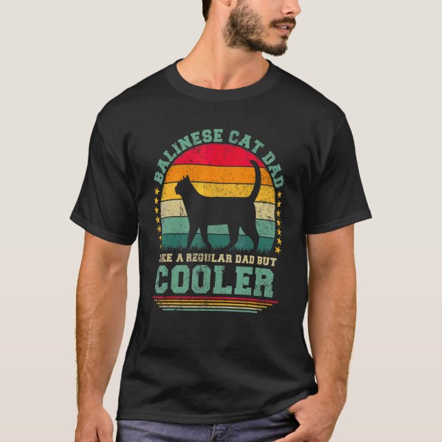 Mens Balinese Cat Dad Like A Regular Dad But Coole T-Shirt (Front)