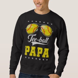 Mens Ball Papa Proud Ball Grandpa Of Softball Pla Sweatshirt