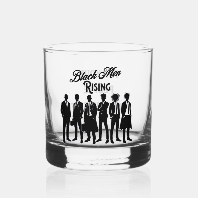 Men's Bar and Liquor Bourbon Scotch/Black Men's Whiskey Glass (Front)