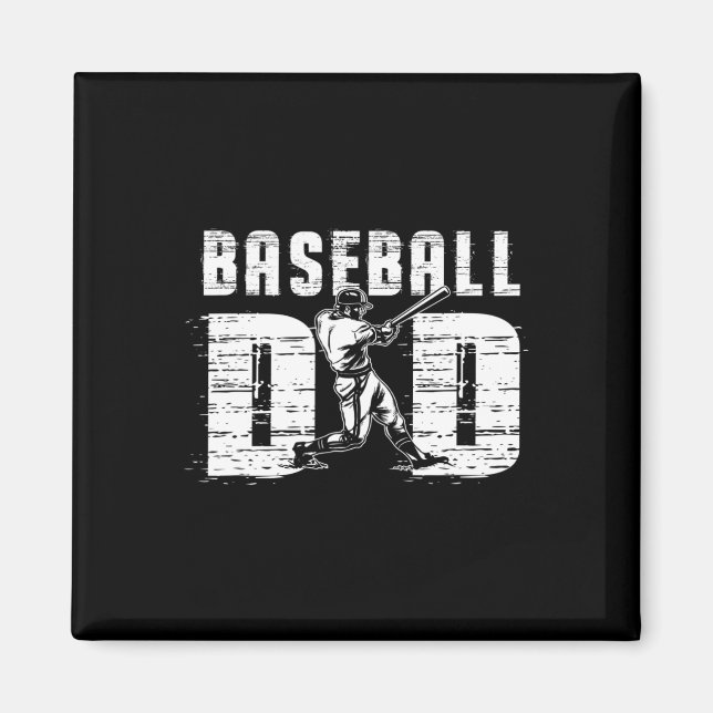 Mens Baseball Dad - Proud Baseball Dad - Fathers D Magnet (Front)