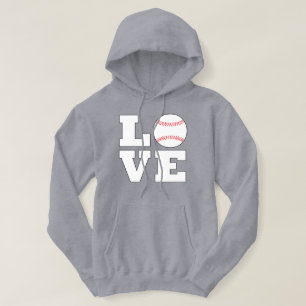 Men's Baseball LOVE Player or Coach Sports Team Hoodie