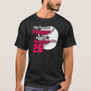 Mens Baseball Mothers Day My Favorite Baseball Pla T-Shirt