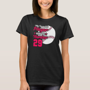 Mens Baseball Mothers Day My Favorite Baseball Pla T-Shirt
