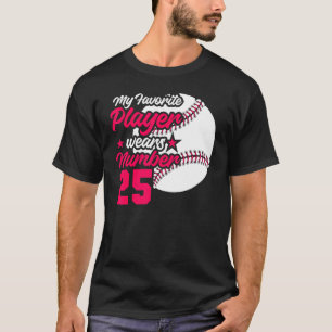 Mens Baseball Mothers Day My Favourite Baseball Pl T-Shirt