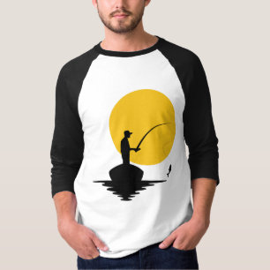 Men's Basic 3/4 Sleeve Raglan T-Shirt