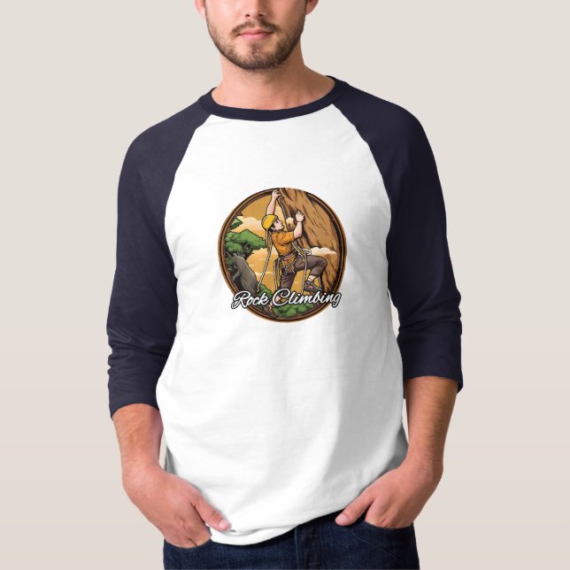 Men's Basic 3/4 Sleeve Raglan T-Shirt (Front)