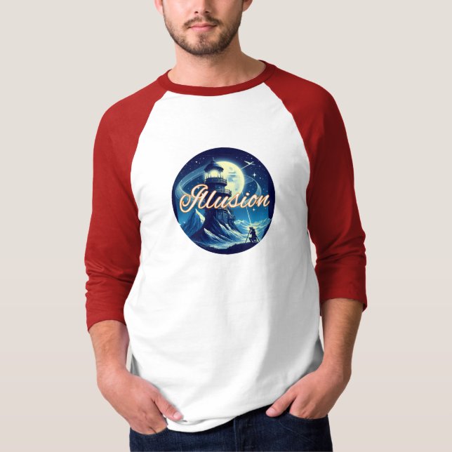 Men's Basic 3/4 Sleeve Raglan T-Shirt (Front)