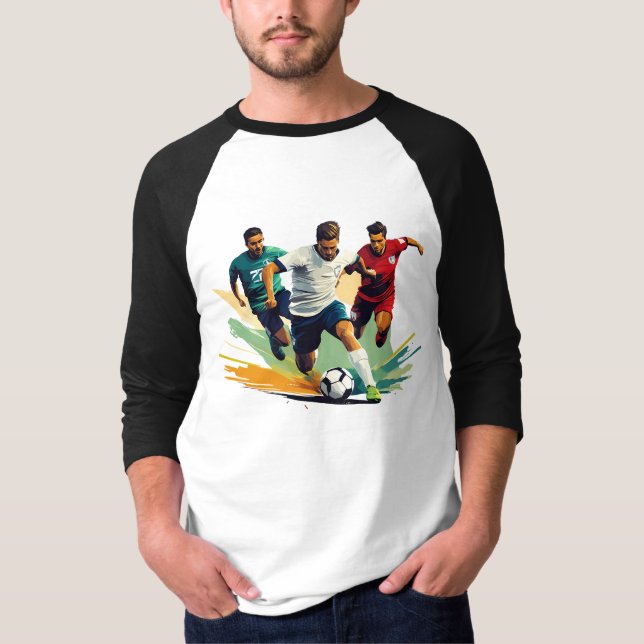 Men's Basic 3/4 Sleeve Raglan T-Shirt (Front)