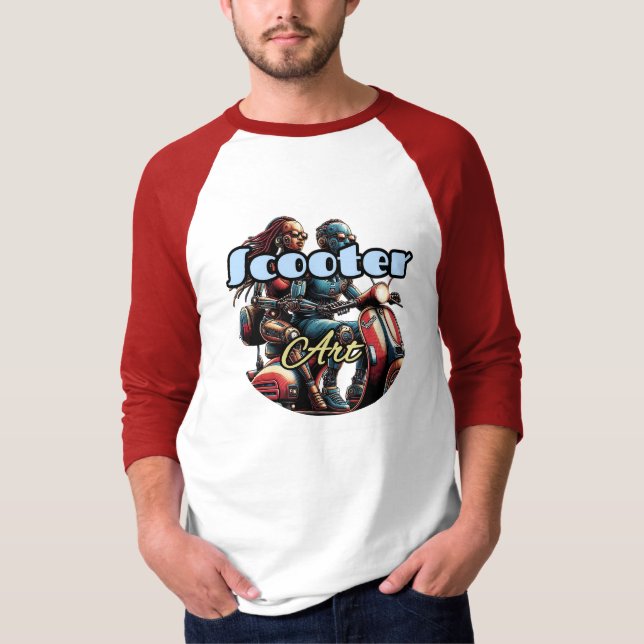 Men's Basic 3/4 Sleeve Raglan T-Shirt (Front)