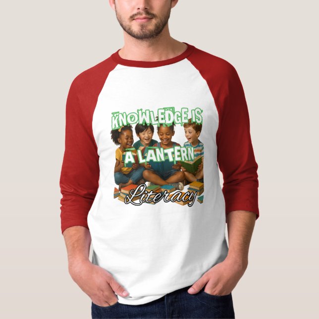 Men's Basic 3/4 Sleeve Raglan T-Shirt (Front)