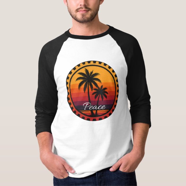 Men's Basic 3/4 Sleeve Raglan T-Shirt (Front)