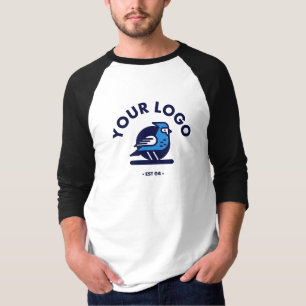 Men's Basic 3/4 T-Shirt - White/Black