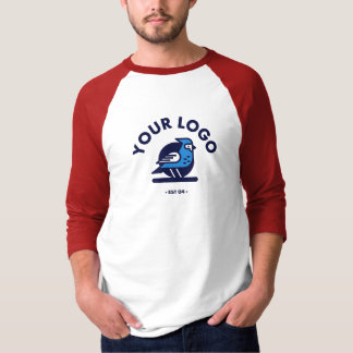 Men's Basic 3/4 T-Shirt - White/Red