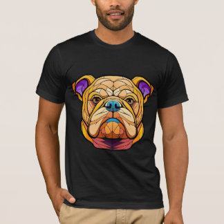 Men's Basic Bull Dog Hooded Sweatshirt T-Shirt