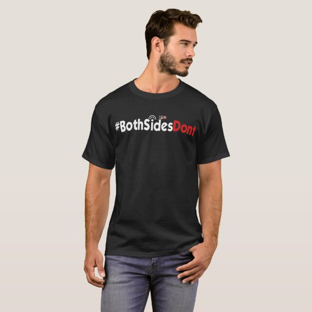 Men's Basic Dark T-Shirt - #BothSidesDont (Front Full)