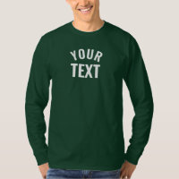 Mens Basic Long Sleeve Deep Forest Green Template