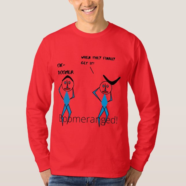 Men's Basic Long Sleeve T-Shirt Boomeranged (Front)